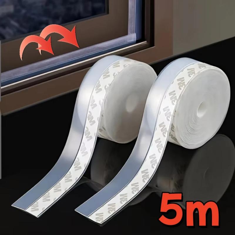 Door Weather Strip - 1Roll 5M Self-adhesive Door Window Bottom