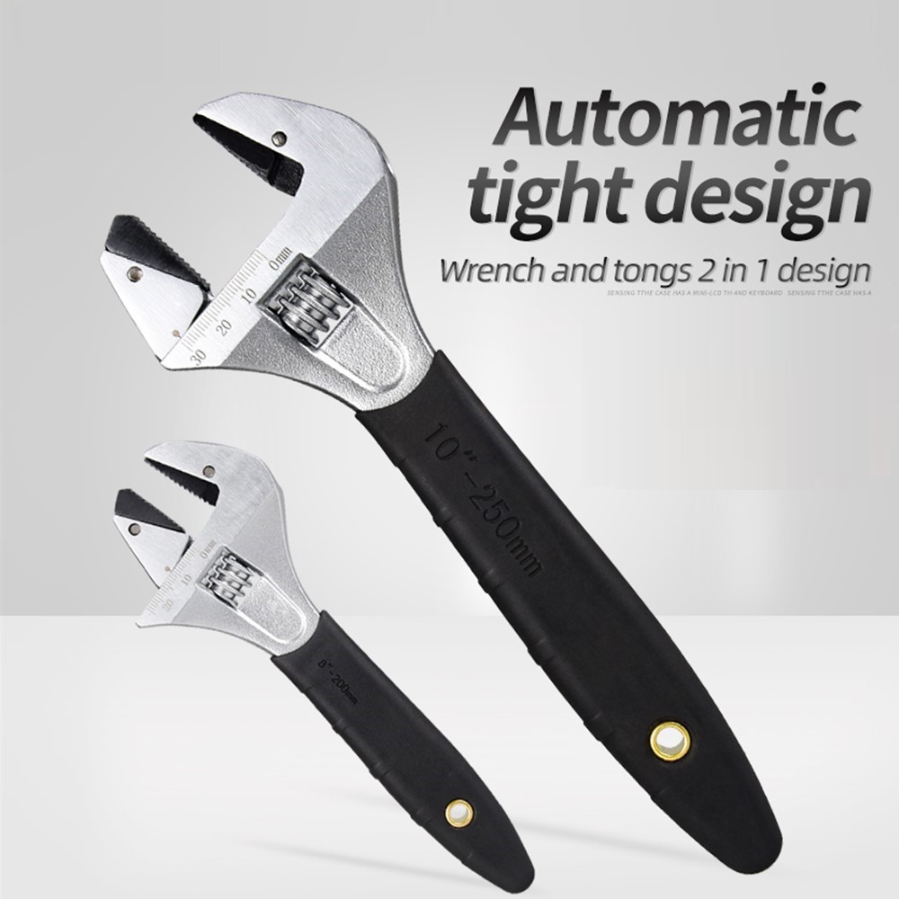 Pipe Wrench Adjustable - Adjustable Ratchet Wrench with Non-Slip Handle,