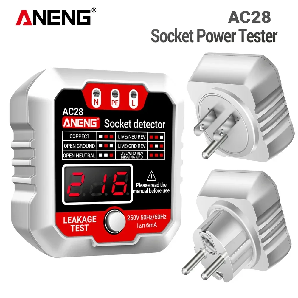 ANENG AC27/AC28 Digital Socket - đánh giá và giá Circuit Breaker Finder