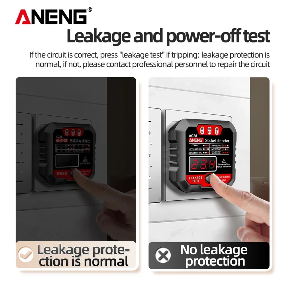 ANENG AC27/AC28 Digital Socket - đánh giá và giá Circuit Breaker Finder