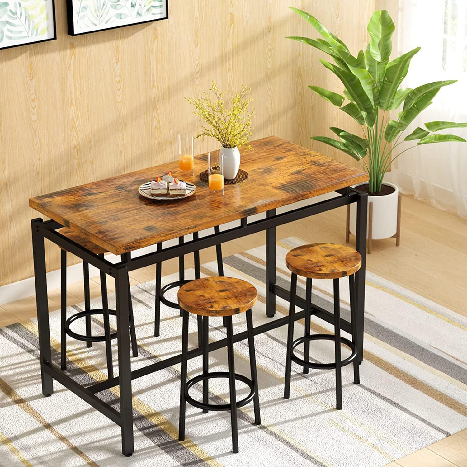 Dining table and chairs five-p - đánh giá và giá Home Improvement Kitchen Set