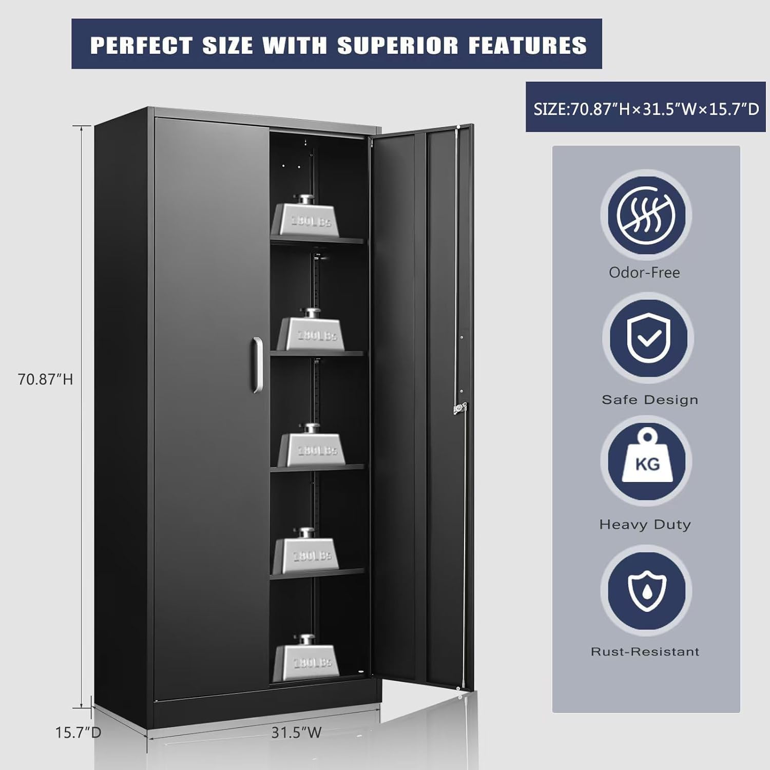 Metal Storage Cabinet With Adj - đánh giá và giá Home Improvement Help